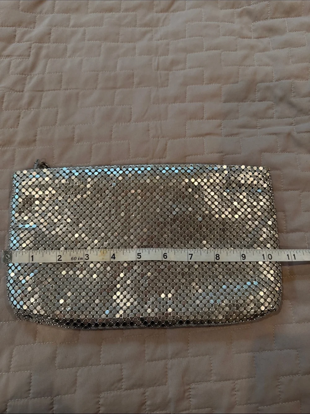 Whiting & Davis Vintage Silver Mesh Clutch Pouch